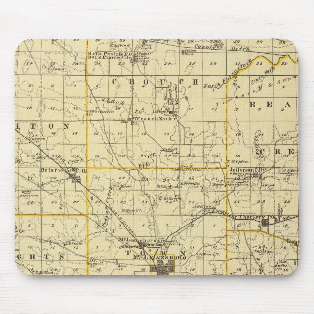 Alfombrilla De Ratón Mapa del condado de Hamilton (Frente)