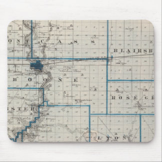 Alfombrilla De Ratón Mapa del condado de Hamilton, estado de Iowa