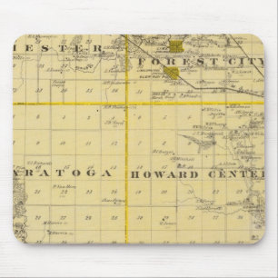 Alfombrilla De Ratón Mapa del condado de Howard, estado de Iowa