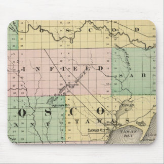 Alfombrilla De Ratón Mapa del condado de Iosco, Michigan