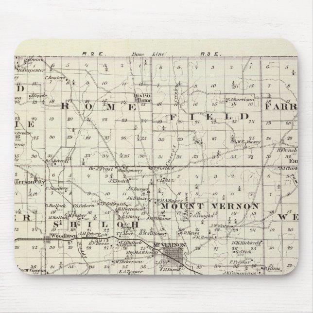 Alfombrilla De Ratón Mapa del condado de Jefferson (Frente)