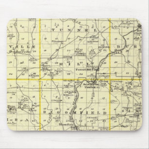 Alfombrilla De Ratón Mapa del condado de Johnson y Viena