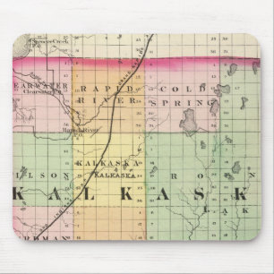 Alfombrilla De Ratón Mapa del condado de Kalkaska, Michigan