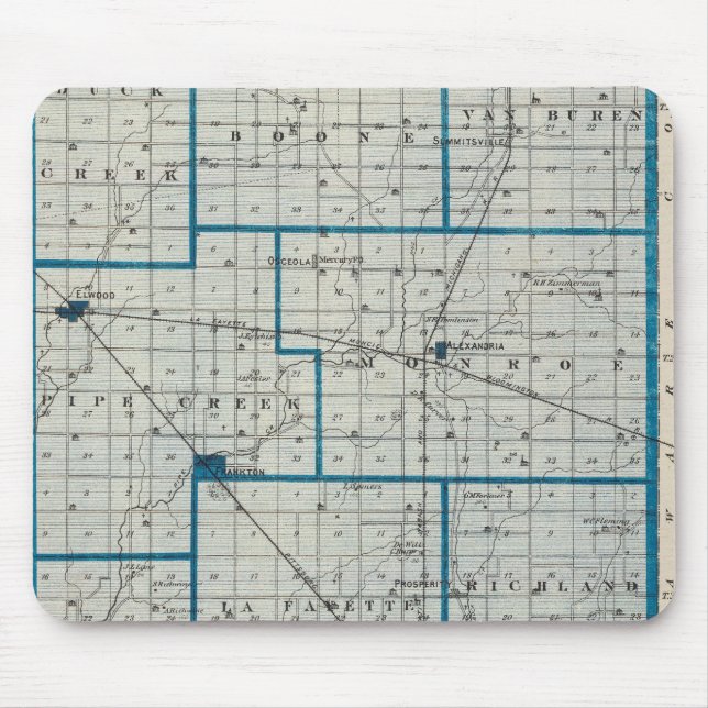Alfombrilla De Ratón Mapa del condado de Madison (Frente)