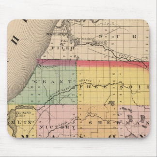 Alfombrilla De Ratón Mapa del condado de Mason, Michigan