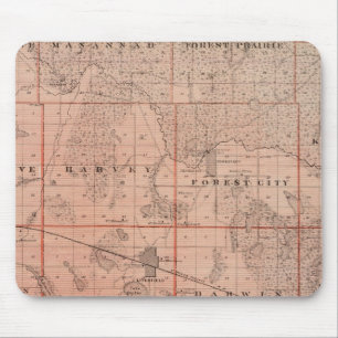 Alfombrilla De Ratón Mapa del condado de Meeker, Minnesota
