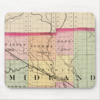 Alfombrilla De Ratón Mapa del condado de Midland, Michigan