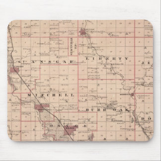 Alfombrilla De Ratón Mapa del condado de Mitchell, estado de Iowa
