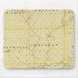 Alfombrilla De Ratón Mapa del condado de Monona, estado de Iowa
