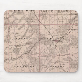 Alfombrilla De Ratón Mapa del condado de Monroe, estado de Iowa
