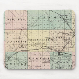 Alfombrilla De Ratón Mapa del condado de Monroe, estado de Wisconsin