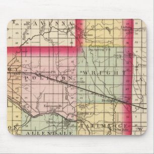 Alfombrilla De Ratón Mapa del condado de Ottawa, Michigan