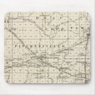 Alfombrilla De Ratón Mapa del condado de Perry, Nashville y Carmi