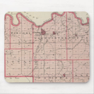 Alfombrilla De Ratón Mapa del condado de Pike con Plan de Petersburgo