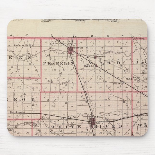 Alfombrilla De Ratón Mapa del condado de Randolph (Frente)