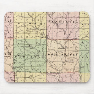 Alfombrilla De Ratón Mapa del condado de Richland, estado de Wisconsin