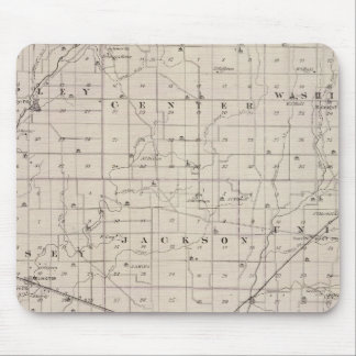 Alfombrilla De Ratón Mapa del condado de Rush