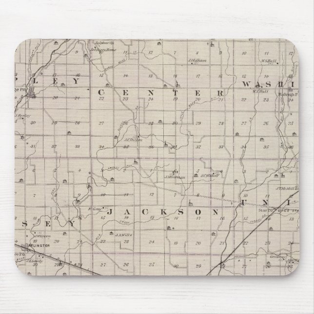 Alfombrilla De Ratón Mapa del condado de Rush (Frente)