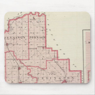 Alfombrilla De Ratón Mapa del condado de Scott con Lexington, Scottsbur