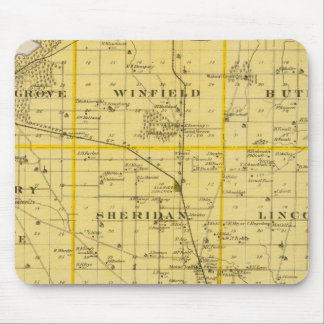 Alfombrilla De Ratón Mapa del condado de Scott, estado de Iowa