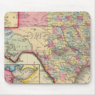 Alfombrilla De Ratón Mapa Del Condado De Texas