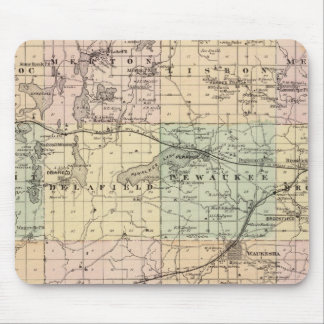 Alfombrilla De Ratón Mapa del condado de Waukesha, estado de Wisconsin