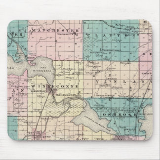 Alfombrilla De Ratón Mapa del condado de Winnebago, estado de Wisconsin