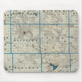 Alfombrilla De Ratón Mapa del condado de Winneshiek, estado de Iowa