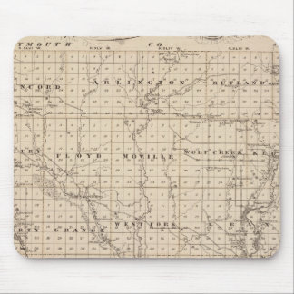 Alfombrilla De Ratón Mapa del condado de Woodbury, estado de Iowa