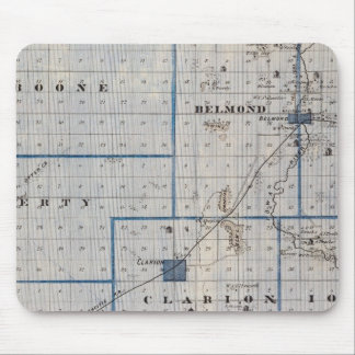 Alfombrilla De Ratón Mapa del condado de Wright, estado de Iowa