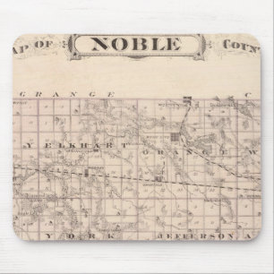 Alfombrilla De Ratón Mapa del condado Noble