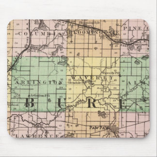 Alfombrilla De Ratón Mapa del condado Van Buren, Michigan