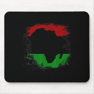 Alfombrilla De Ratón Mapa del continente africano con bandera africana