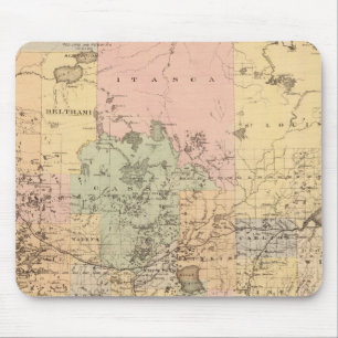 Alfombrilla De Ratón Mapa del estado de Minnesota, 1874