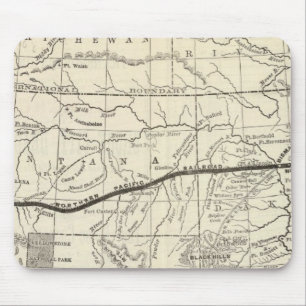 Alfombrilla De Ratón Mapa del Ferrocarril del Pacífico Norte