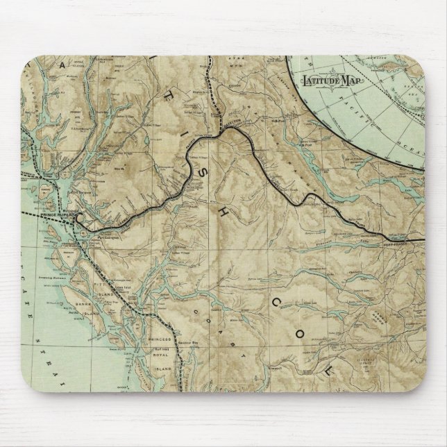 Alfombrilla De Ratón Mapa Del Gran Ferrocarril Del Pacífico (Frente)