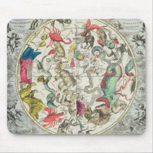 Alfombrilla De Ratón Mapa del hemisferio meridional