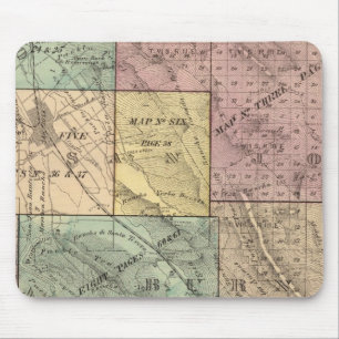 Alfombrilla De Ratón Mapa del índice de Santa Clara Co
