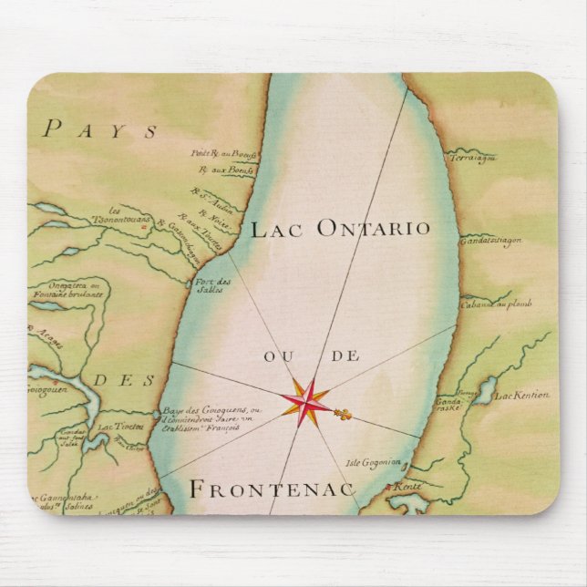 Alfombrilla De Ratón Mapa del lago Ontario (Frente)