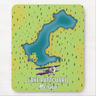 Alfombrilla De Ratón Mapa del lago Pátzcuaro México