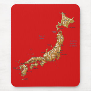 Alfombrilla De Ratón Mapa del mapa de Japón