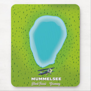 Alfombrilla De Ratón Mapa del Mummelsee Selva Negra Alemania.