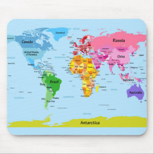 Alfombrilla De Ratón Mapa del mundo