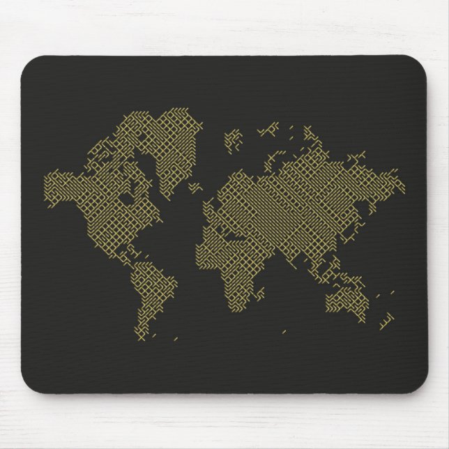 Alfombrilla De Ratón Mapa del mundo de Digitaces (Frente)