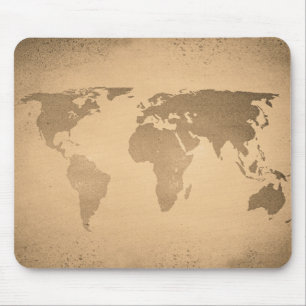Alfombrilla De Ratón Mapa del mundo de la cosecha