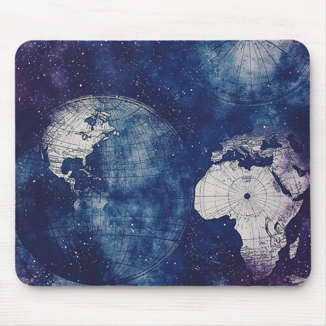 Alfombrilla De Ratón Mapa del mundo de la época celestial (2) (Frente)