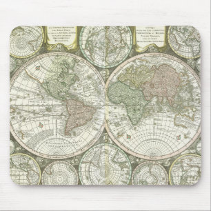 Alfombrilla De Ratón Mapa del mundo el 1744