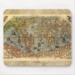 Alfombrilla De Ratón Mapa del Mundo Globo Antiguo