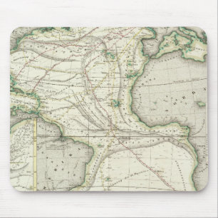 Alfombrilla De Ratón Mapa del Océano Atlántico
