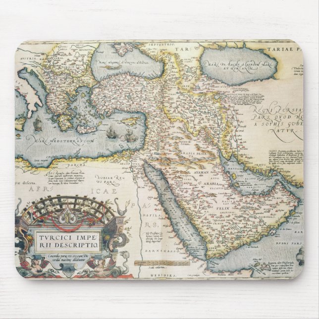 Alfombrilla De Ratón Mapa del Oriente Medio (Frente)